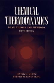 Cover of: Chemical thermodynamics