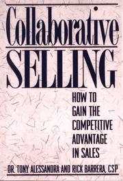 Cover of: Collaborative selling by Anthony J. Alessandra