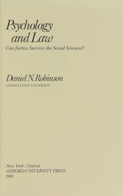 Psychology and law by Daniel N. Robinson