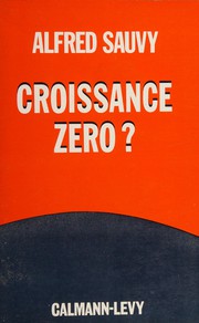 Cover of: Croissance Zéro?.