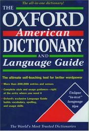 The Oxford American dictionary and language guide by Oxford