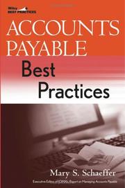 Cover of: Accounts Payable Best Practices (Wiley Best Practices)