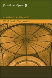 Cover of: Individual Taxes 2004-2005: Worldwide Summaries (Worldwide Summaries Individual Taxes)
