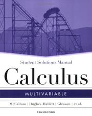 Cover of: Multivariable Calculus, SSM: MV