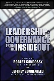 Leadership and governance from the inside out