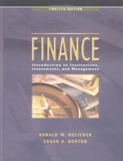 Finance by Ronald W. Melicher, Edgar A. Norton