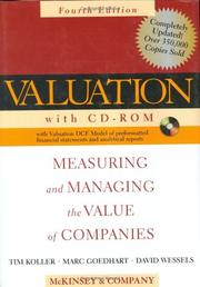 Cover of: Valuation: Measuring and Managing the Value of Companies (Wiley Finance)