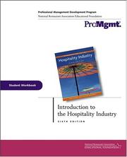 Cover of: Introduction to the Hospitality Industry, Student Workbook