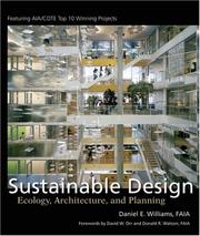 Cover of: Sustainable Design: Ecology, Architecture, and Planning