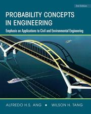 Cover of: Probability Concepts in Engineering: Emphasis on Applications to Civil and Environmental Engineering