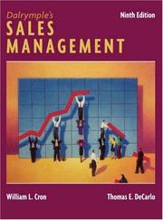 Cover of: Dalrymple's Sales Management: Concepts and Cases