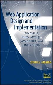Web application design and implmentation : Apache 2, PHP5, MySQL, JavaScript, and Linux/Unix