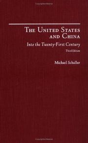 Cover of: The United States and China: into the 21st century