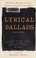 Cover of: Lyrical ballads