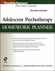 Adolescent psychotherapy homework planner