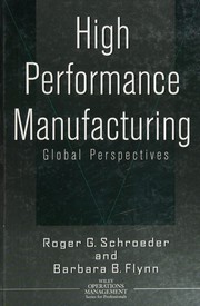 Cover of: High performance manufacturing: global perspectives