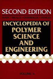 Cover of: Emulsion Polymerization to Fibers, Manufacture, Volume 6, Encyclopedia of Polymer Science and Engineering, 2nd Edition