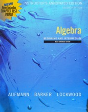 Cover of: Algebra: beginning and intermediate