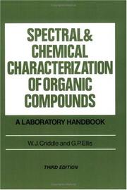 Spectral and chemical characterization of organic compounds by W. J. Criddle