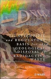 The scientific and regulatory basis for the geological disposal of radioactive waste