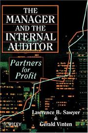 Cover of: The manager and the internal auditor: partners for profit