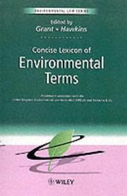 The concise lexicon of environmental terms : with a list of scientific abbreviations and glossary of acronyms