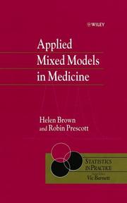 Cover of: Applied Mixed Models in Medicine