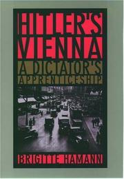 Cover of: Hitler's Vienna by Brigitte Hamann