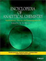 Cover of: Encyclopedia of Analytical Chemistry : Applications, Theory and Instrumentation (15 Volume Set)