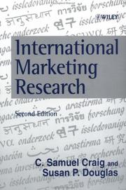 Cover of: International marketing research