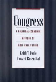 Cover of: Congress: A Political-Economic History of Roll Call Voting