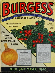 Cover of: Burgess Seed and Plant Co., our 34th year, 1947