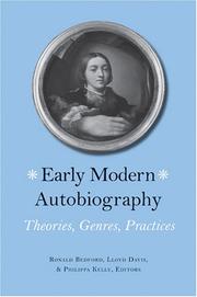 Early modern autobiography : theories, genres, practices