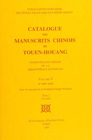 Cover of: Catalogue des manuscrits chinois de Touen-houang: fonds Pelliot chinois ...