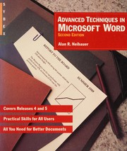 Cover of: Advanced techniques in Microsoft Word