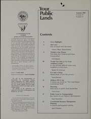 Cover of: Your public lands: Vol. 31, No. 4, Autumn 1981