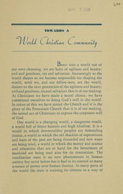 Cover of: Towards a world Christian community