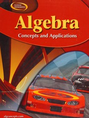 Cover of: Algebra: concepts and applications