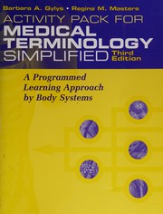 Cover of: Activity pack for Medical terminology simplified: a programmed learning approach by body systems