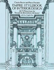 Cover of: Empire stylebook of interior design by Charles Percier