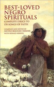 Cover of: Best-loved Negro spirituals: complete lyrics to 178 songs of faith