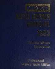 Cover of: Motor auto repair manual, 1992