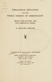 Cover of: Moral relativism and the Christian ethic