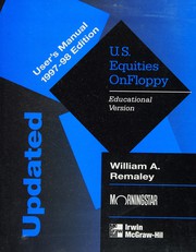 U.S. Equities OnFloppy educational version 1996-1997 edition by William A. Remaley