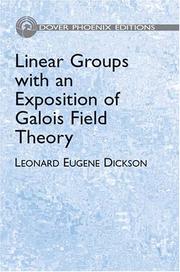 Cover of: Linear groups by Leonard E. Dickson