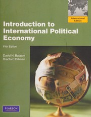Introduction to international political economy by David N. Balaam, Bradford L. Dillman