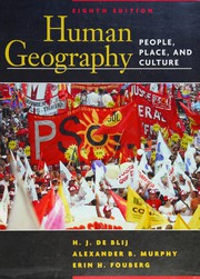 Cover of: Human geography: people, place, and culture.
