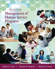 Cover of: Management of Human Service Programs