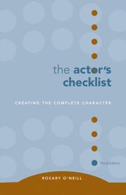 Cover of: The actor's checklist: Creating the Complete Character
