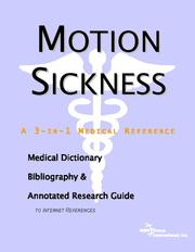 Cover of: Motion Sickness - A Medical Dictionary, Bibliography, and Annotated Research Guide to Internet References